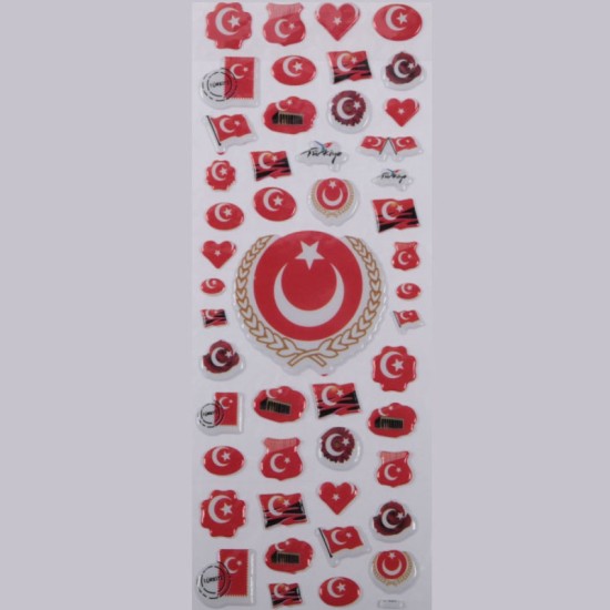 Türkische Flagge Face Sticker Aufkleber - FC00 - Mytortenland